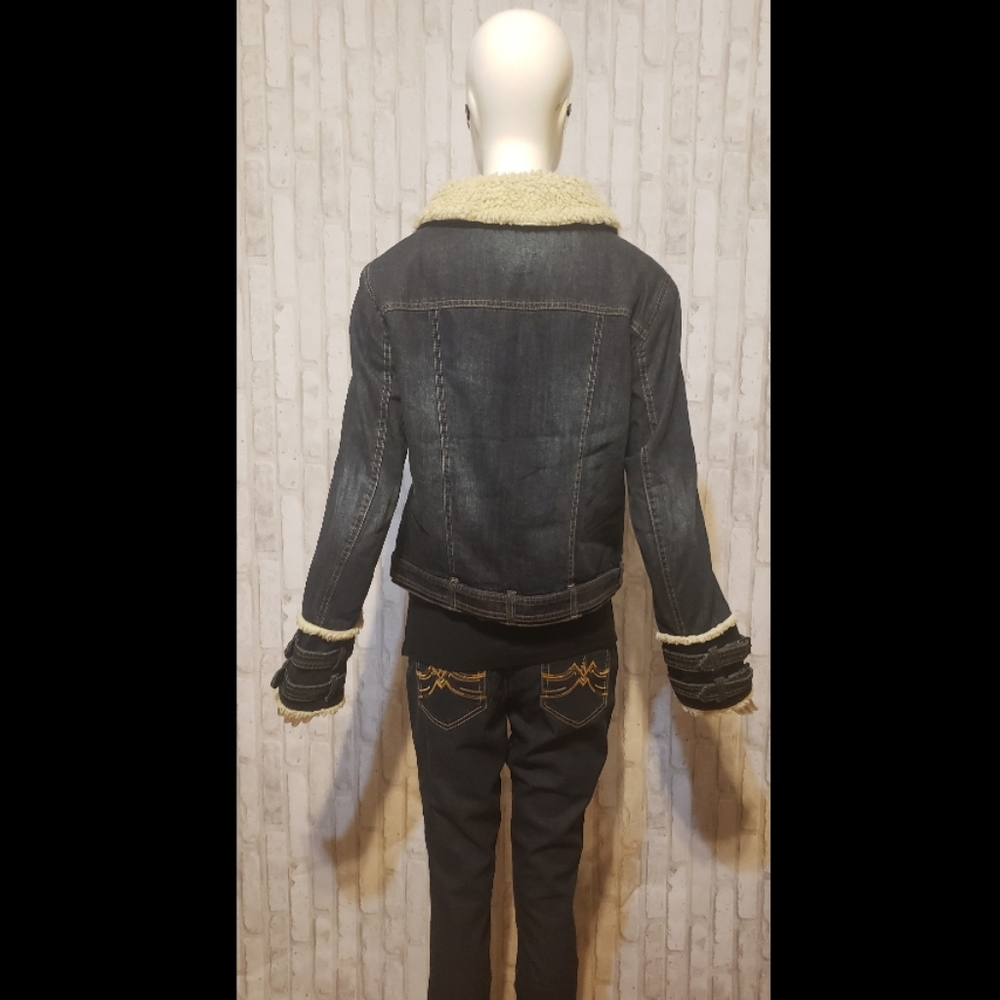 Mng By Mango Jean Jacket Size Usa Large. - image 8